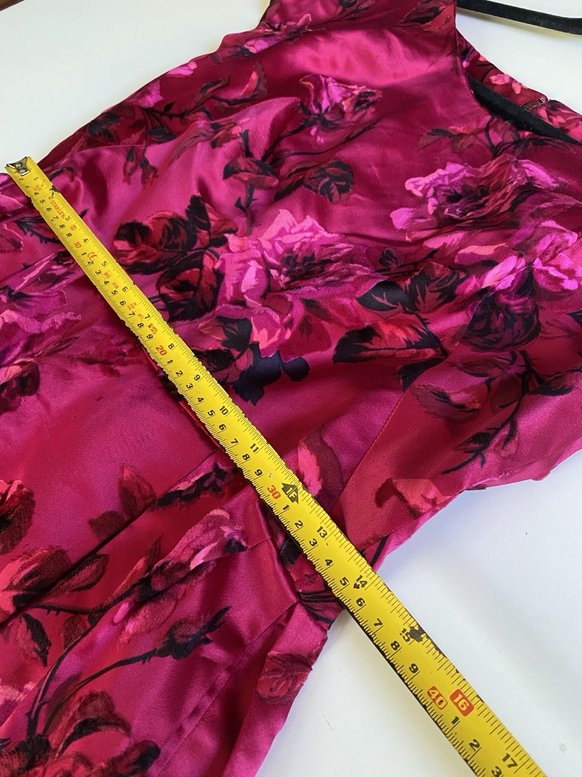 Gorgeous Vintage 50s Adele’s Silk Satin L Velvet Burn Out Dress