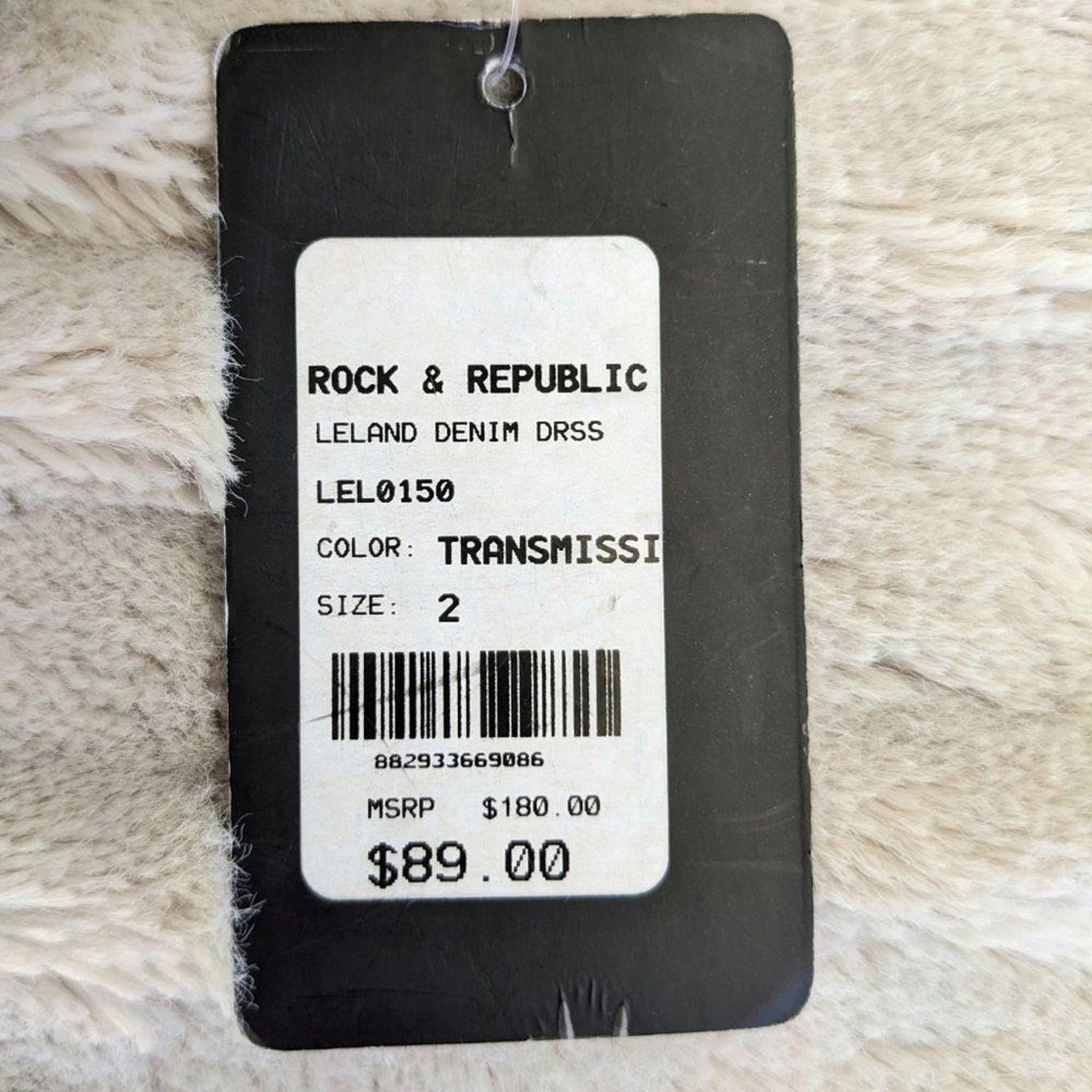 NWT VTG ROCK & REPUBLIC Leland Strapless Denim Origami Dress in Transmission / 2