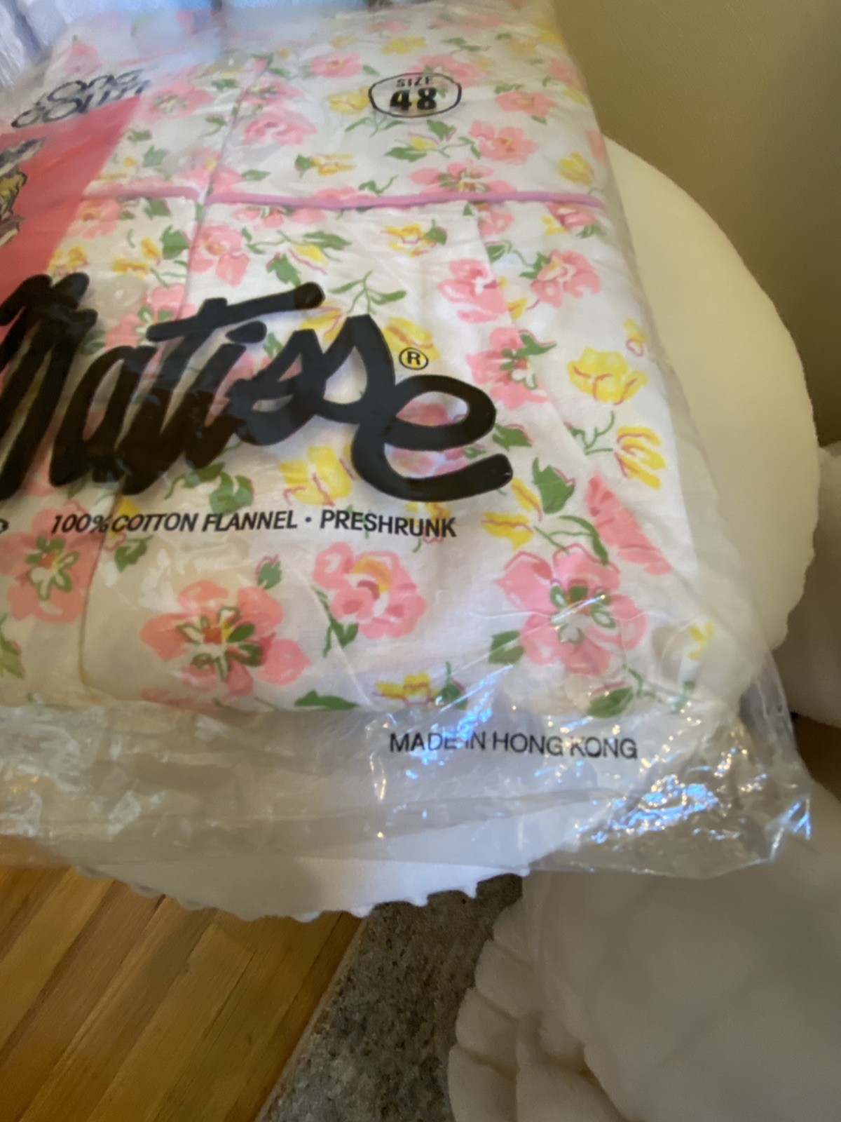VTG NOS Mattise Flannel Long Nightgown Floral Sleepwear CottageCore Size XL/1X