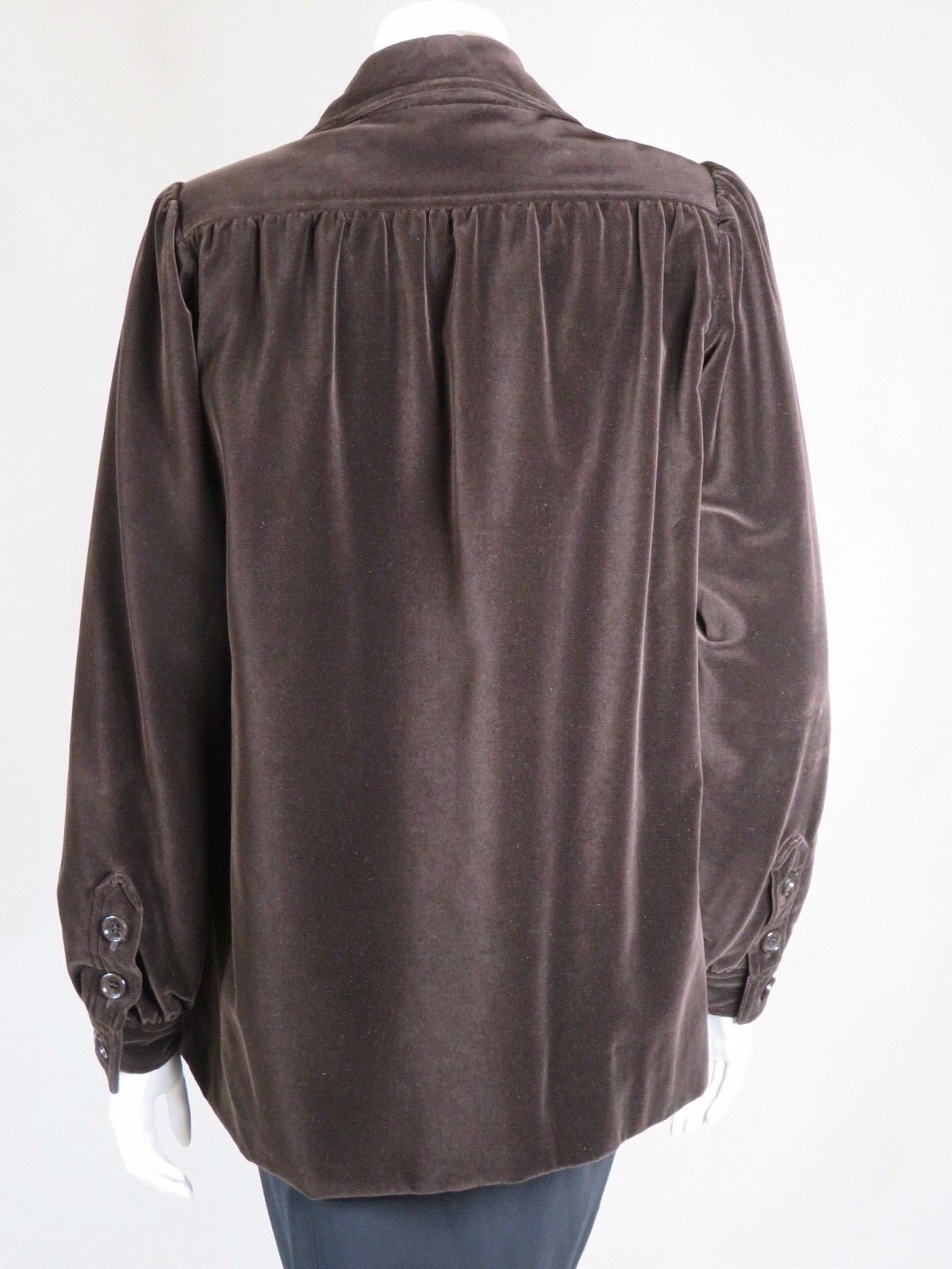 SAINT LAURENT RIVE GAUCHE c. 1980s BROWN VELVET JACKET