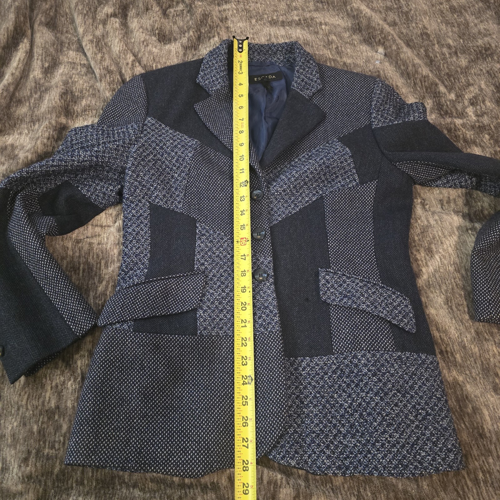 vintage escada patchwork blazer Womens 40 EU/iT