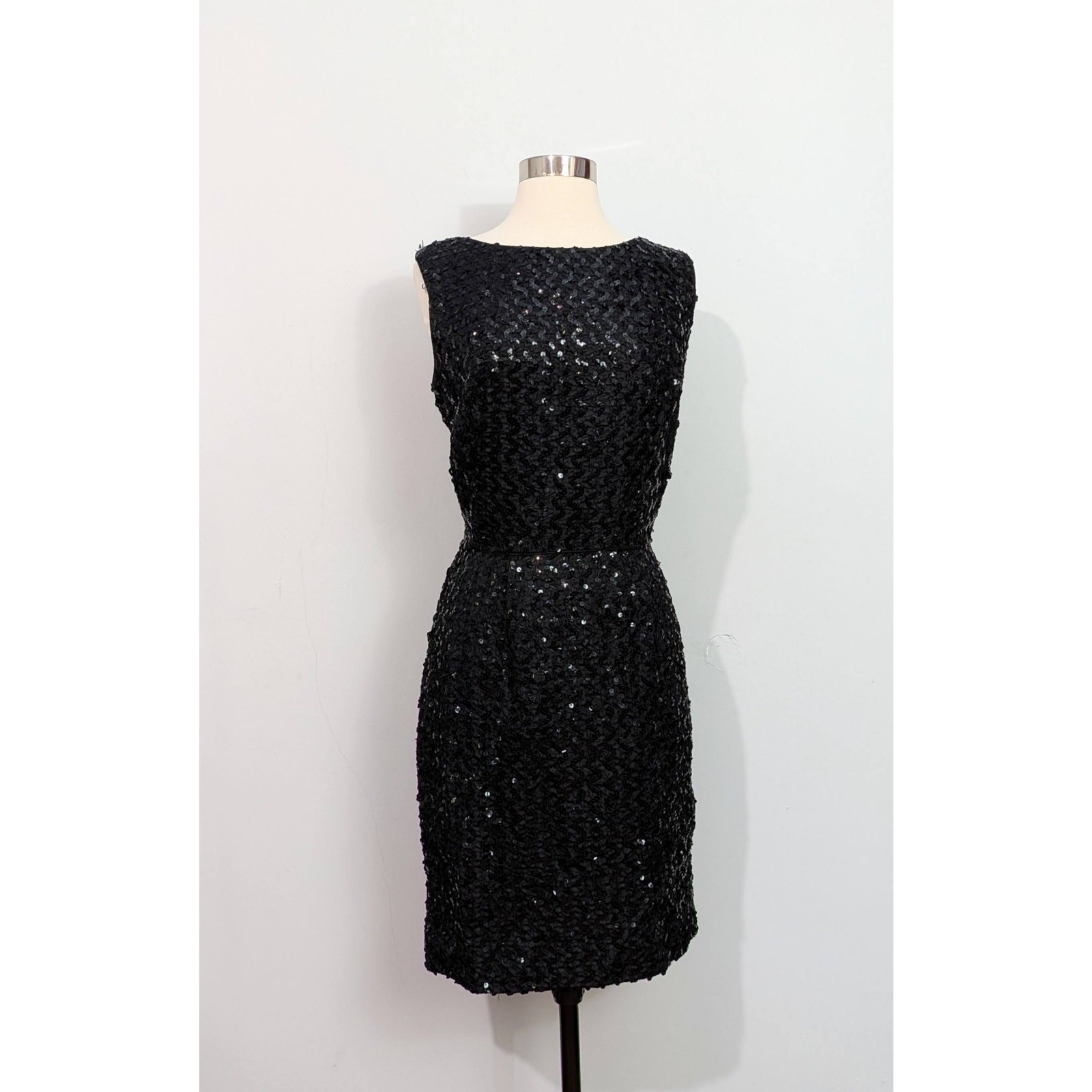 Carol Brent 50s Black Sequined Wiggle Dress