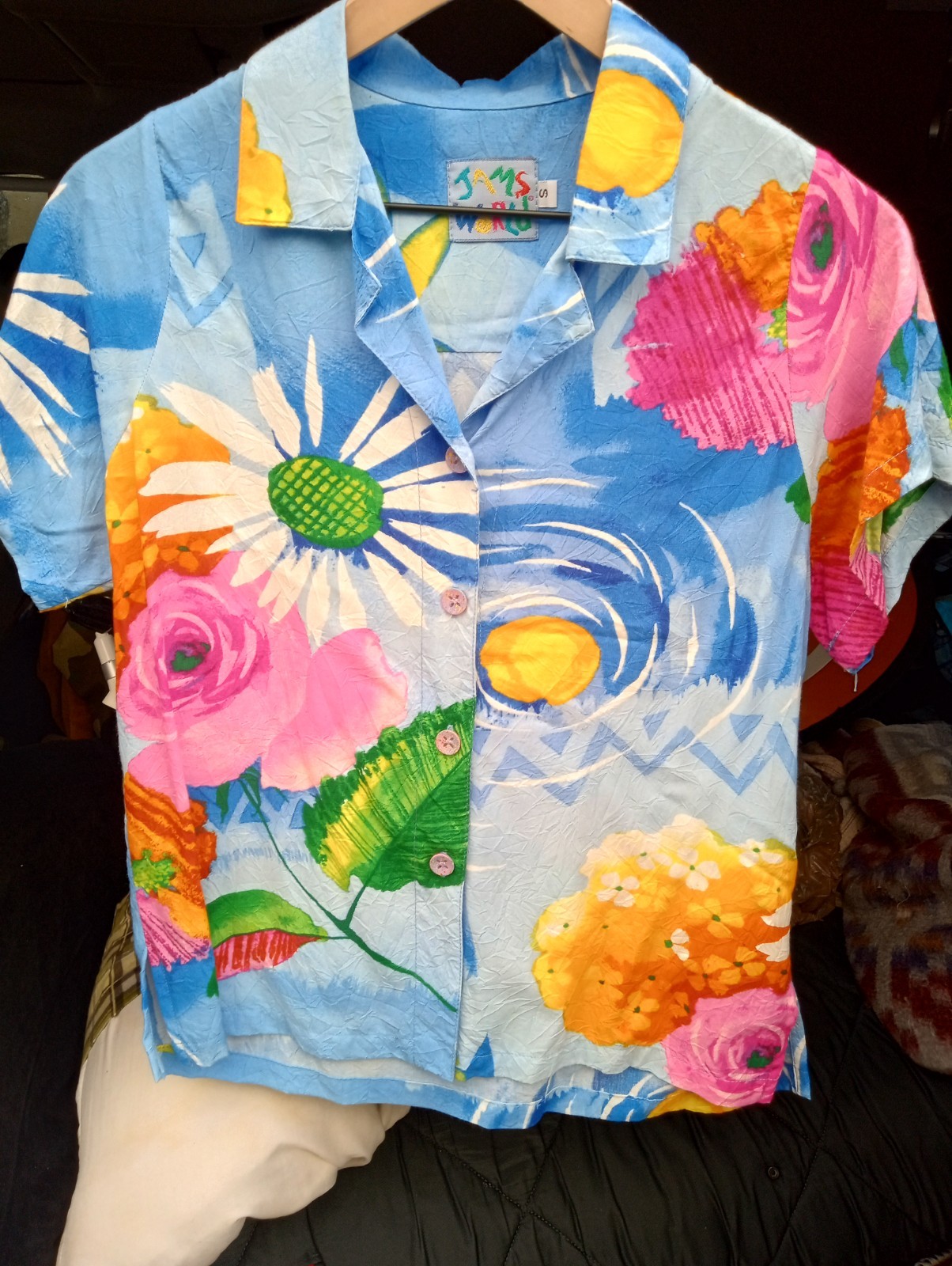 Vintage ~ Jams World Ravi Ravishing Unisex Single Stitch Hawaiian Shirt Size S