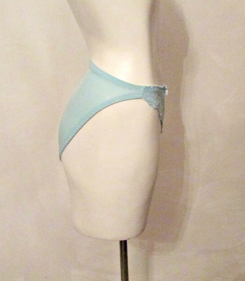 2pc Kellwood Shimmer Nylon Chantilly Lace Demi Bra 32B Bikini Pantie S USA made