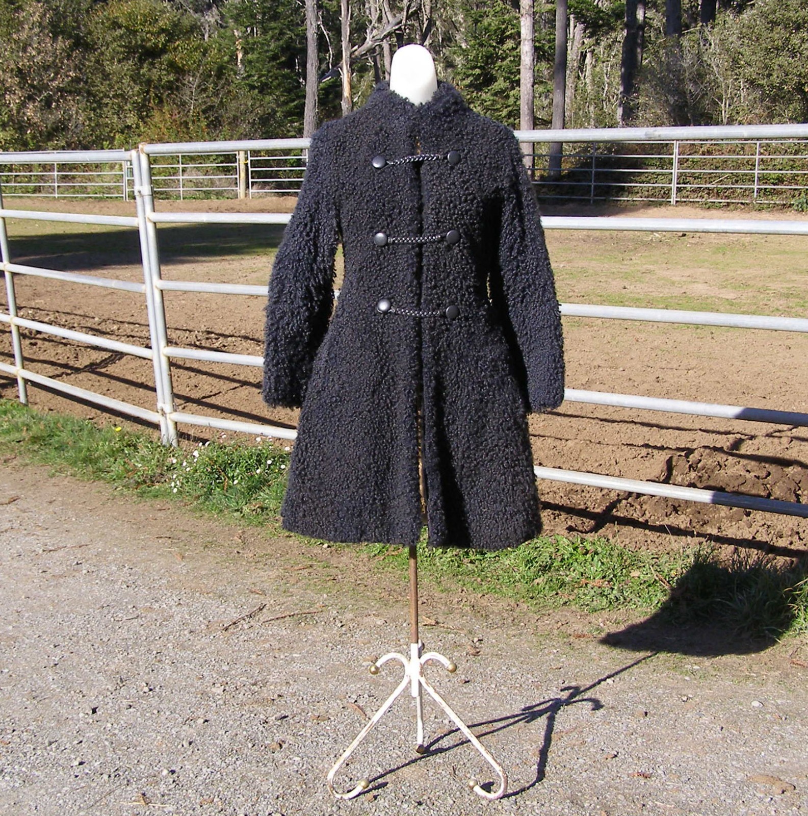 Vintage Mongolian Curley Lamb Sheep/Wool Maxie Coat 1960&rsquo;s