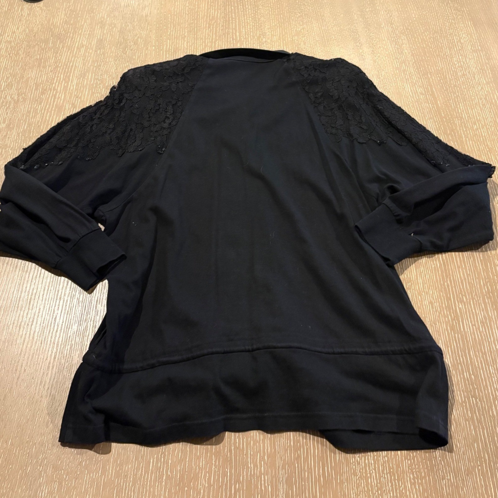 Vintage MARISSA Black Lace Sequin Button Blouse Goth Coquette Glam Medium USA