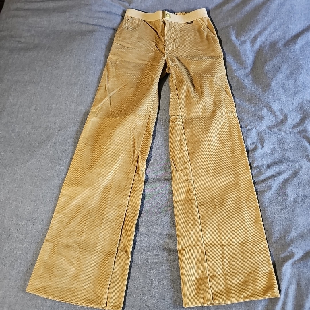 Vintage 1970&rsquo;s Flared KG Corduroy Pants The Lift Dot Snap And Scovill Zip 26×32