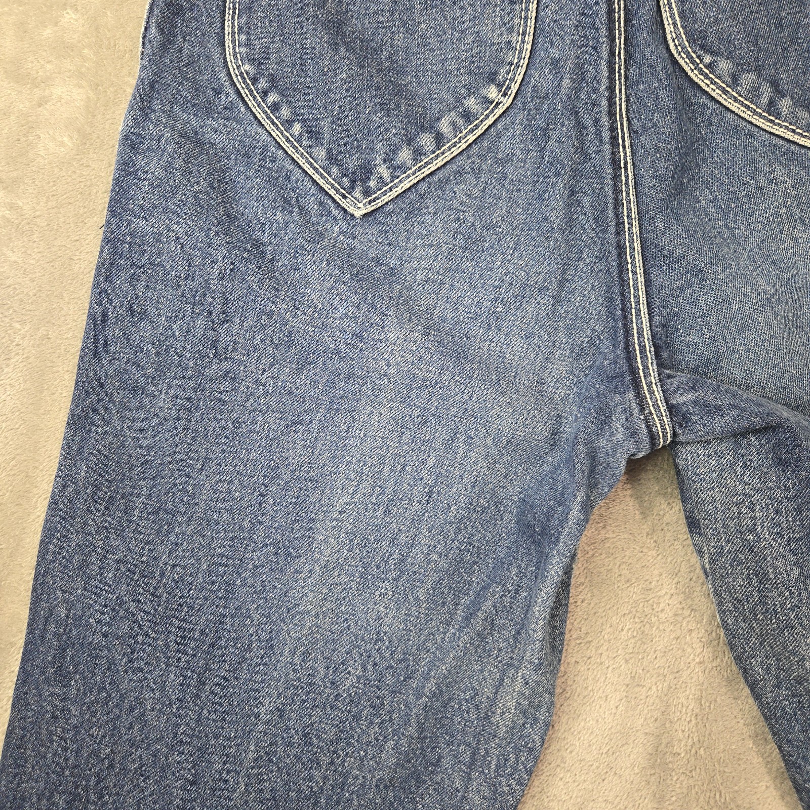 Vintage 70s 80s Lawman Jeans 30 XL Hemmed (~26&Prime;x27&Prime;) Blue Fade Denim 100% Cotton