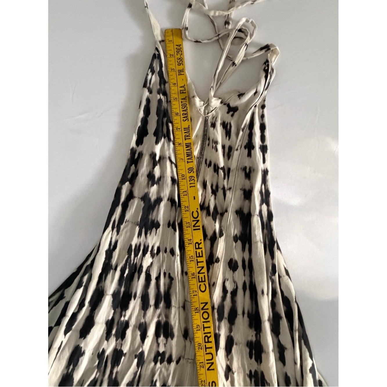 Vintage Y2K Tie Dye Backless Handkerchief Hem Maxi Dress Boho Festival