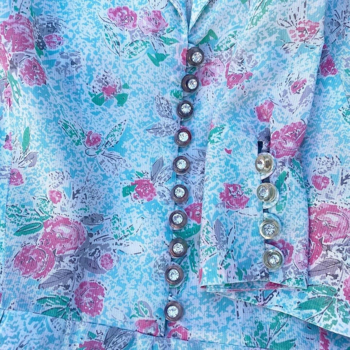 Vintage 1950’s Mode O Day Floral Dress (L)