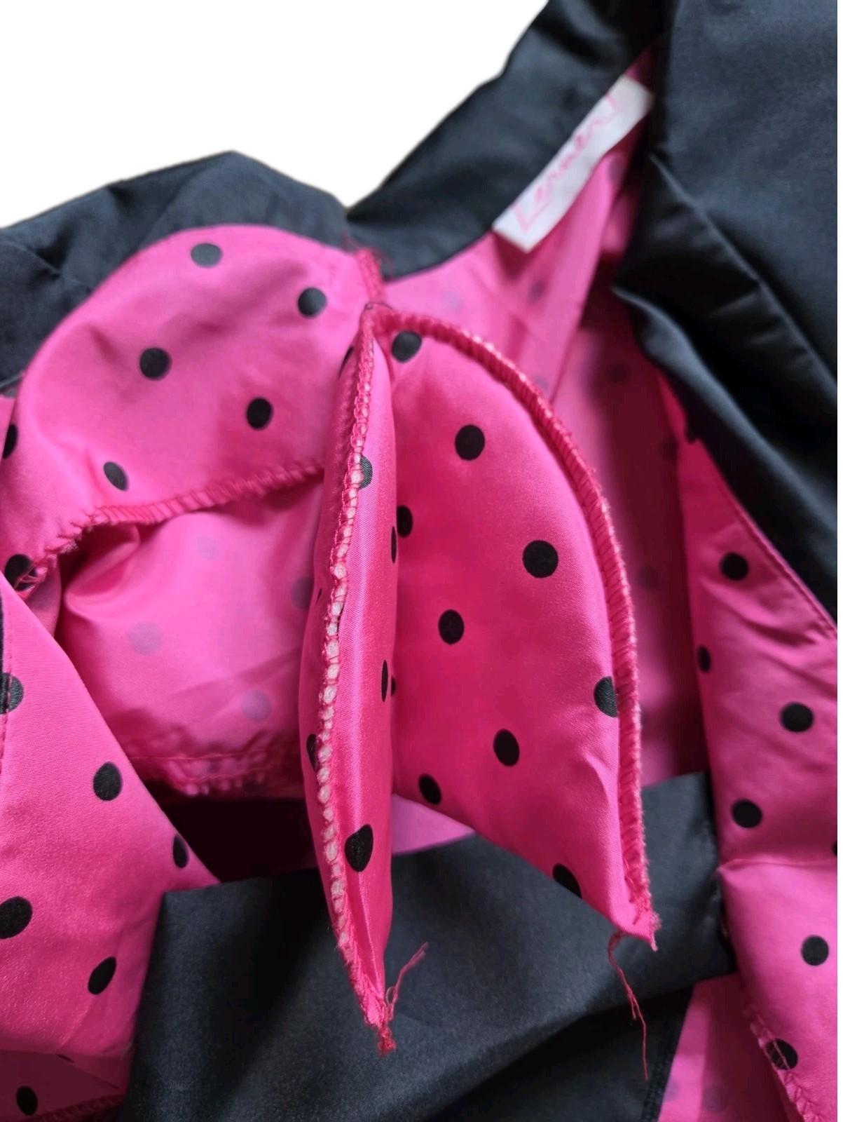 VTG 80s Lerner Hot Pink Polka Dot Peplum Skirt Suit Set Bow Back No Tag Fit Sz 6