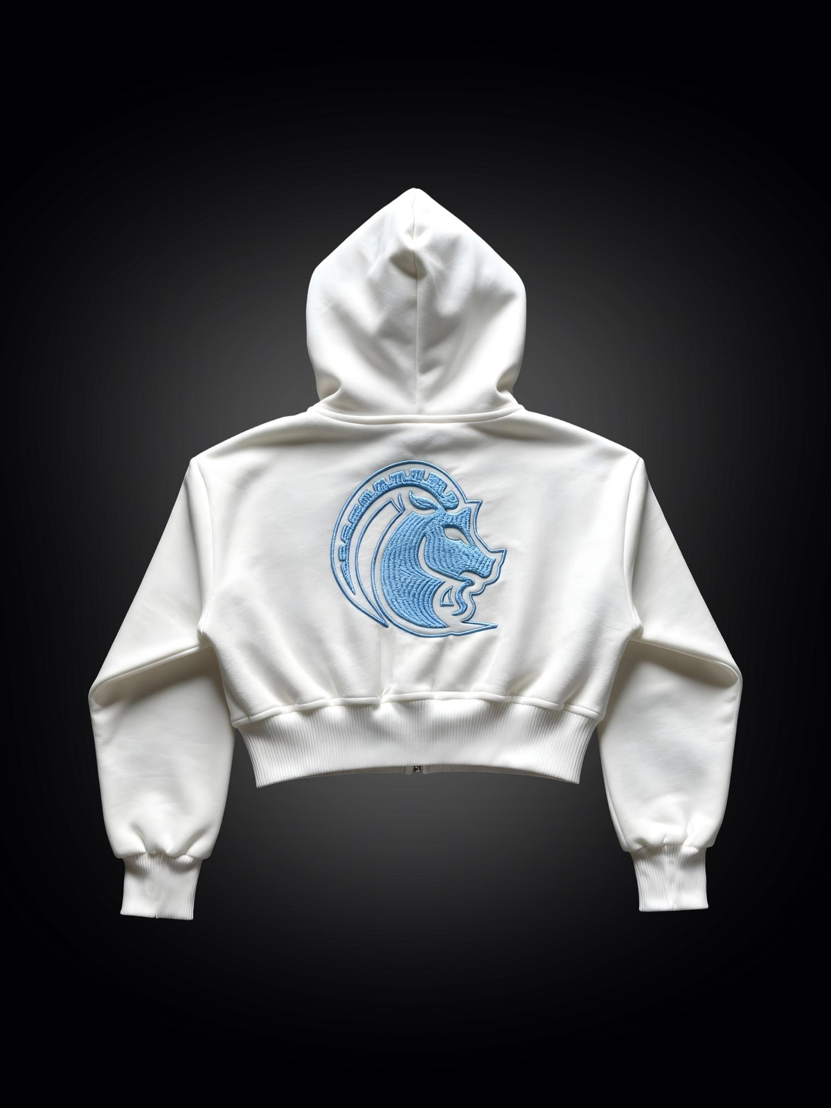 Capricorn Baby Aura Essentials 3PC Set Women Crop Hoodie Tank Cap Sky Blue
