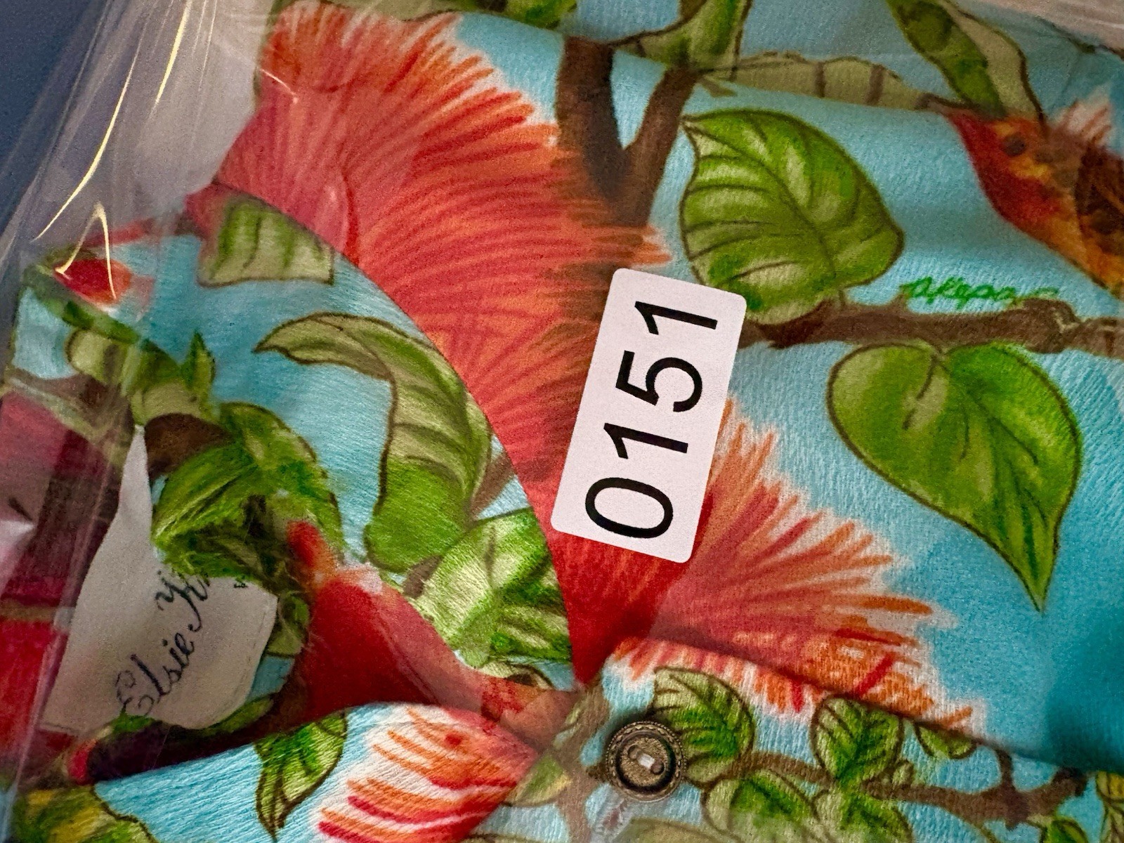 Vintage 60s Elsie Krassas Hawaiian Dress Shirt Barkcloth Tiki O Tea Timer M L