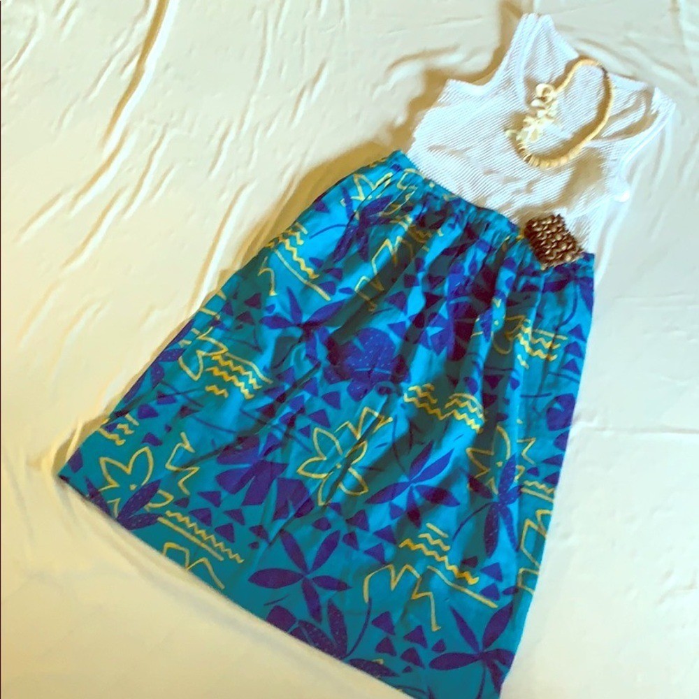 Liz Claiborne Vintage Skirt Caribbean Vibes Print