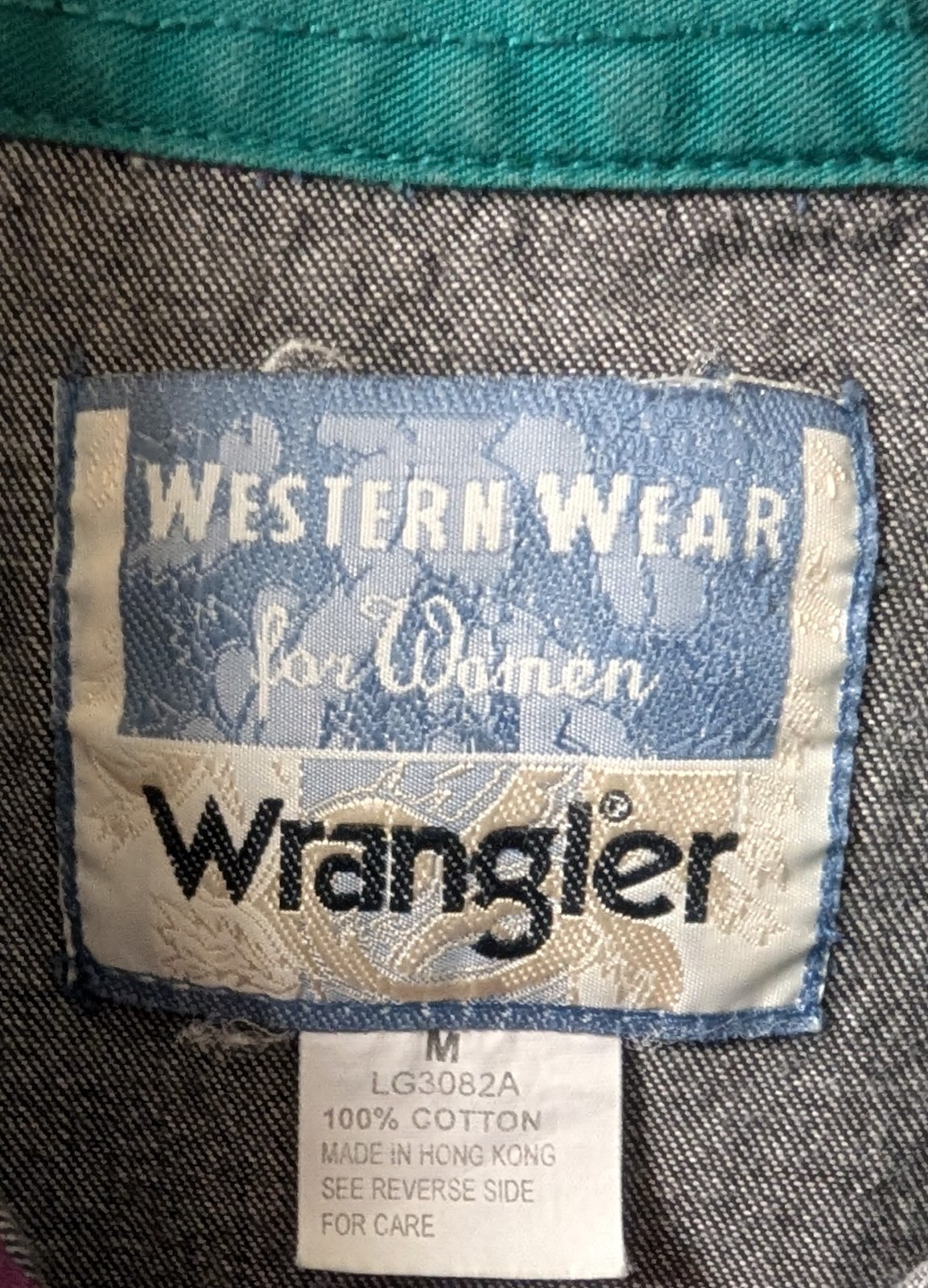 Vintage Wrangler Western Wear For Women Shirt Metal Button Down M