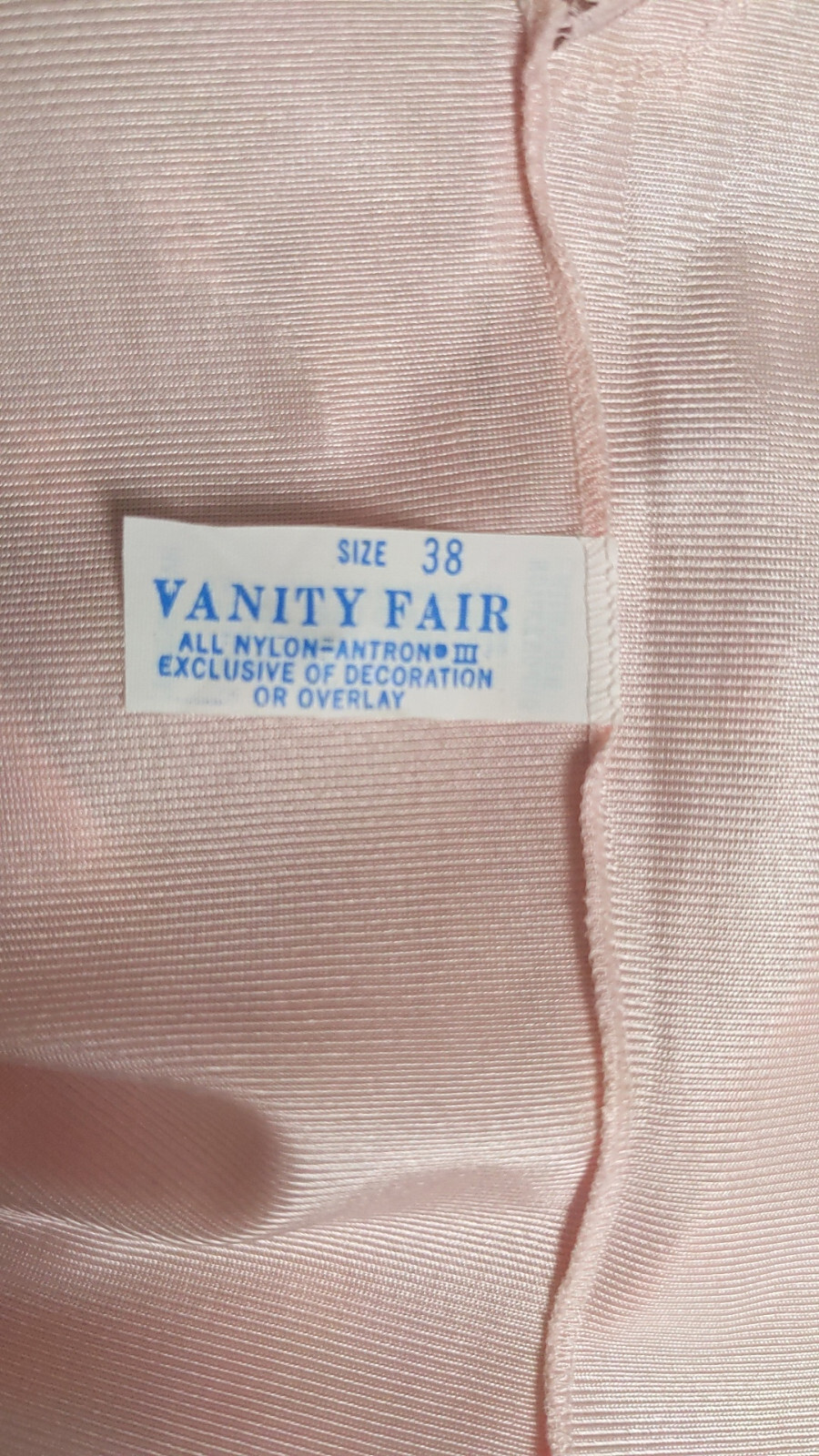 VINTAGE Perlon/Nylon Undershirt Nightgown Top 50s-60s Size 38 (EU 42/44) U.S.A