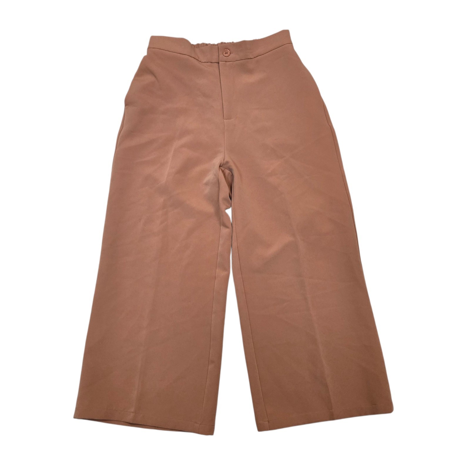 Luvamia 70s Pant Wide Leg Polyester Hi Waist Pockets Women Petite M 28×24