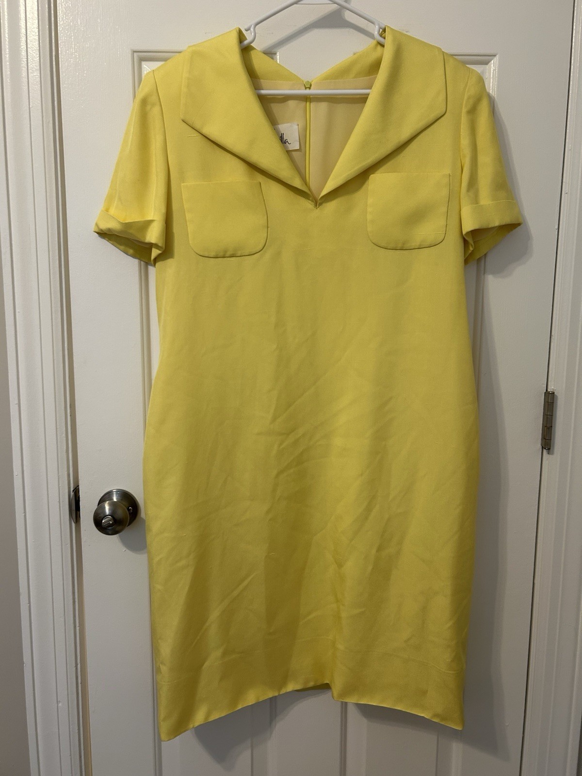 VINTAGE 1980&rsquo;S TRAVILLA MARILYN MONROE DESIGNER YELLOW CLASSIC DRESS SZ 10