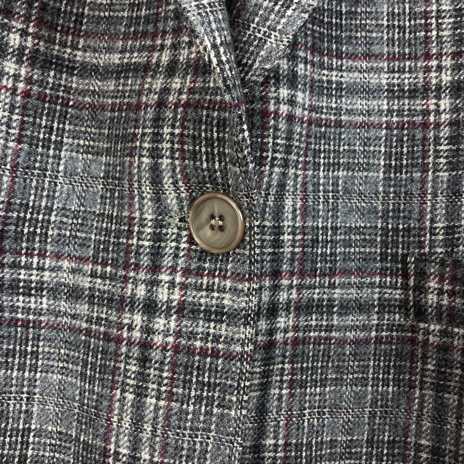 Vintage Womens M/L Pendleton Blazer, Gray and Red Glen Plaid, 1970s 1980s