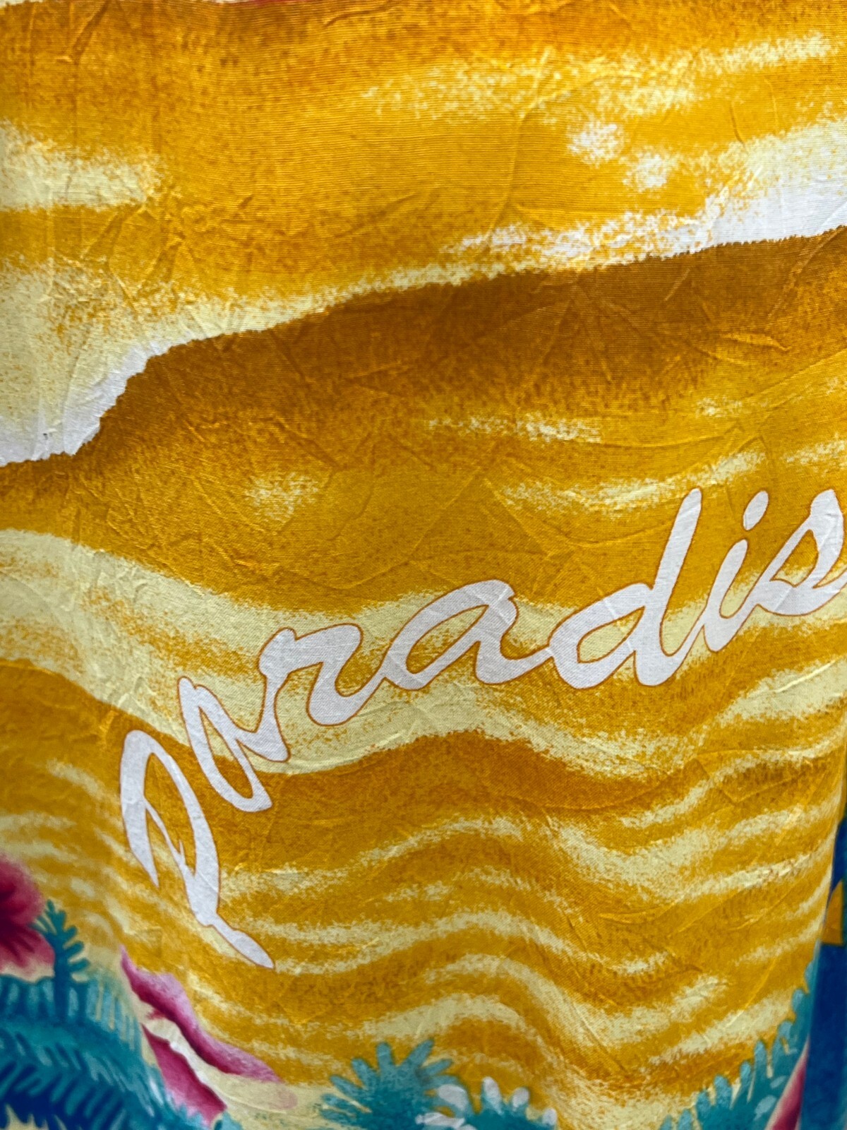 M Vtg 80s JAMS WORLD Skirt RAYON Wrap Sarong Adjustable Waist Paradise Hawaiian