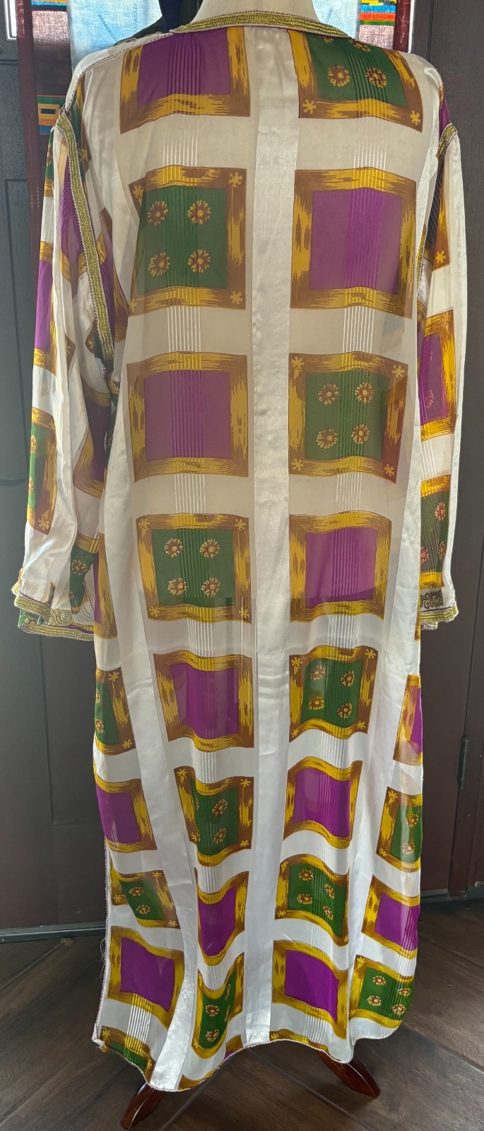 Vtg mid 60&rsquo;s – 70&rsquo;s 2pc Moroccan Caftan Set Sz L-XL