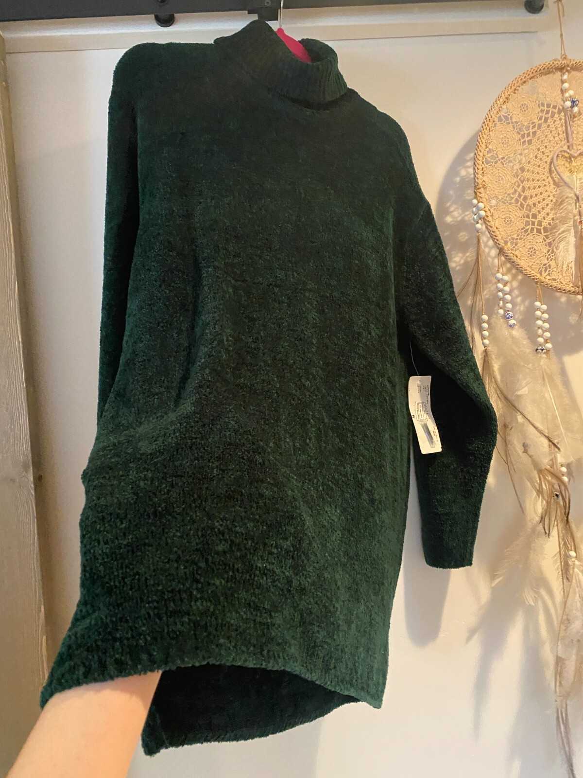 Vintage 90s Chenille Turtleneck Boucle Sweater by Jone’s Wear Sz M