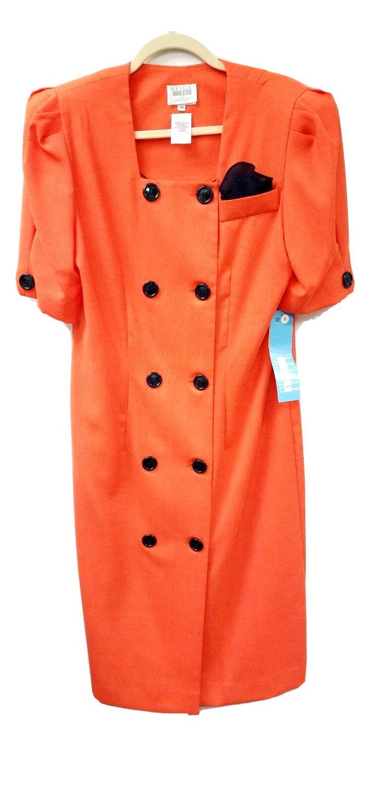 VINTAGE*RETRO SECRETARY SHORT SLEEVE DRESS, Girl Friday~SZ 14~BRIGHT~NEW NWT
