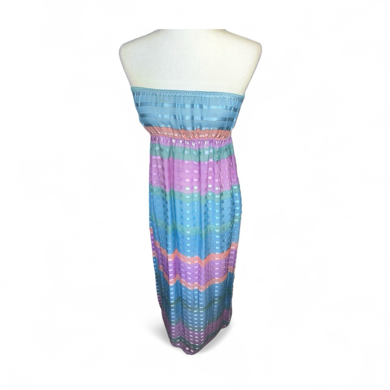 60’s Vintage Convertible Maxi Hostess Dress Lounge Cocktail Gown In Silk