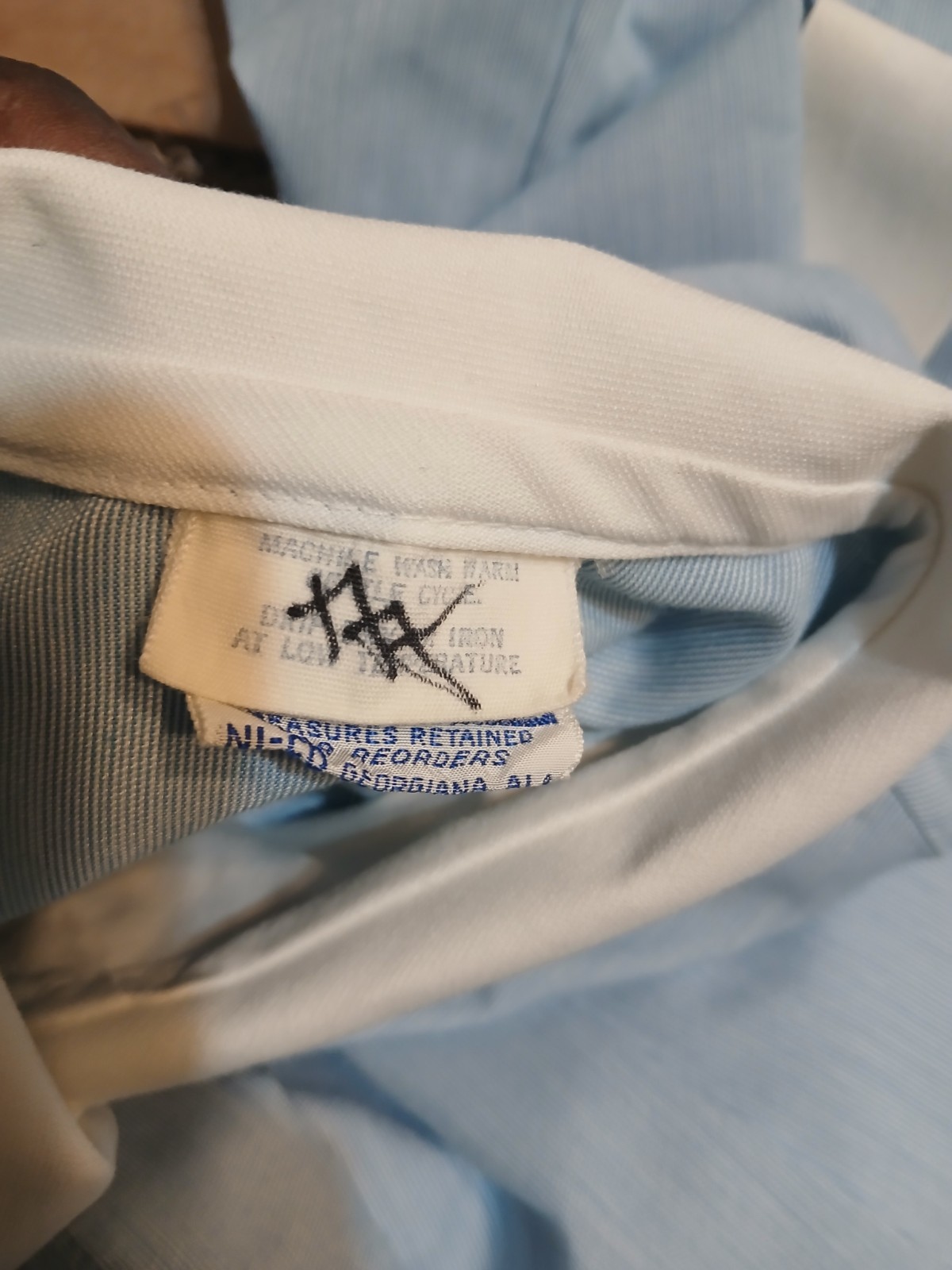 Vintage 1950&rsquo;s-1960 Nurse Uniform Dres Blue & White stripe 24&Prime; waist 34&Prime; Length