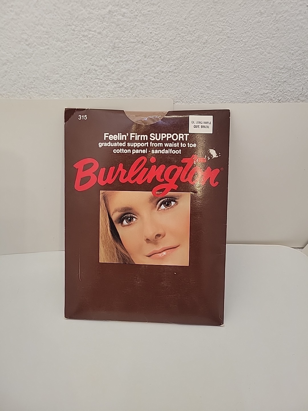 VTG Burlington Feelin&rsquo; Firm Support Pantyhose 315 Size Medium Cafe Brazil