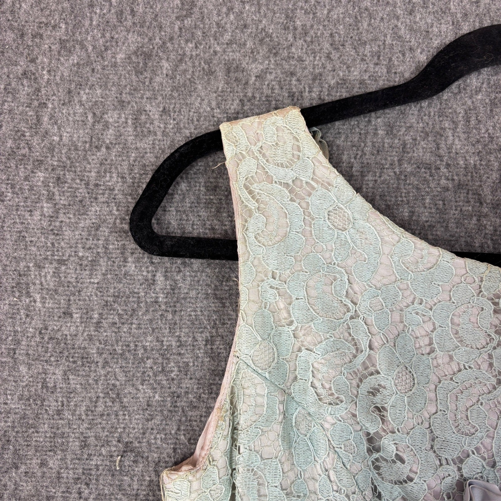 VTG Laces by M. Silverman Mint Green Lace Bow Cocktail Dress NWT Size 13 50s 60s