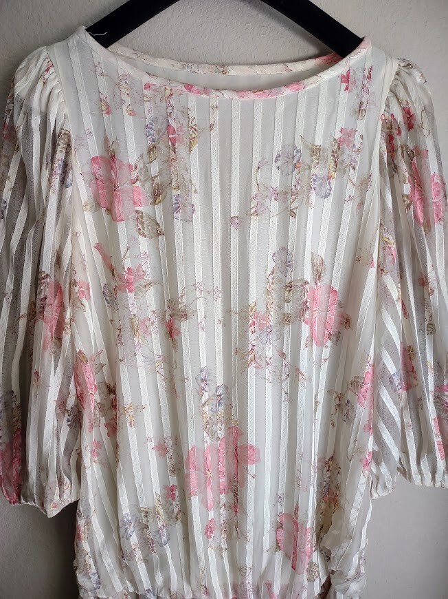 Vintage 1985 Drop Waist Party Formal Flapper 1920&rsquo;s Style Tea Dress Size 9/10