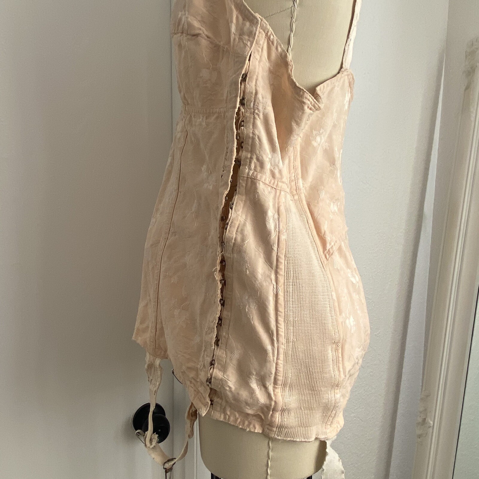 READ Vtg Sears Charmode Corset Girdle Open Bottom USA DAMAGED