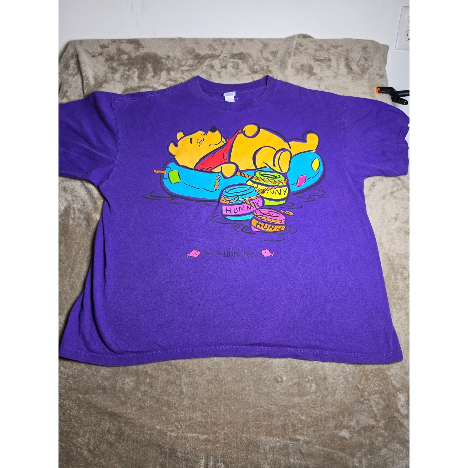Vintage Winnie the Pooh T-Shirt Womens 3X Purple Brazos No Bother Disney USA