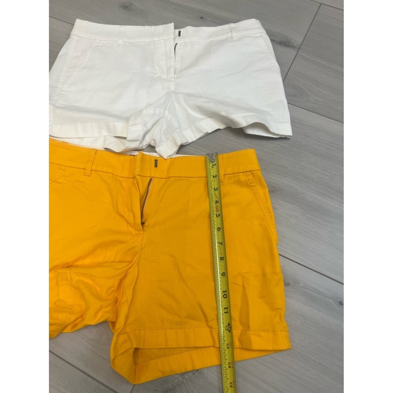 J.Crew 2 Pack BUNDLE Sz 8 White & Yellow Preppy Coastal Grandma Summer Classic