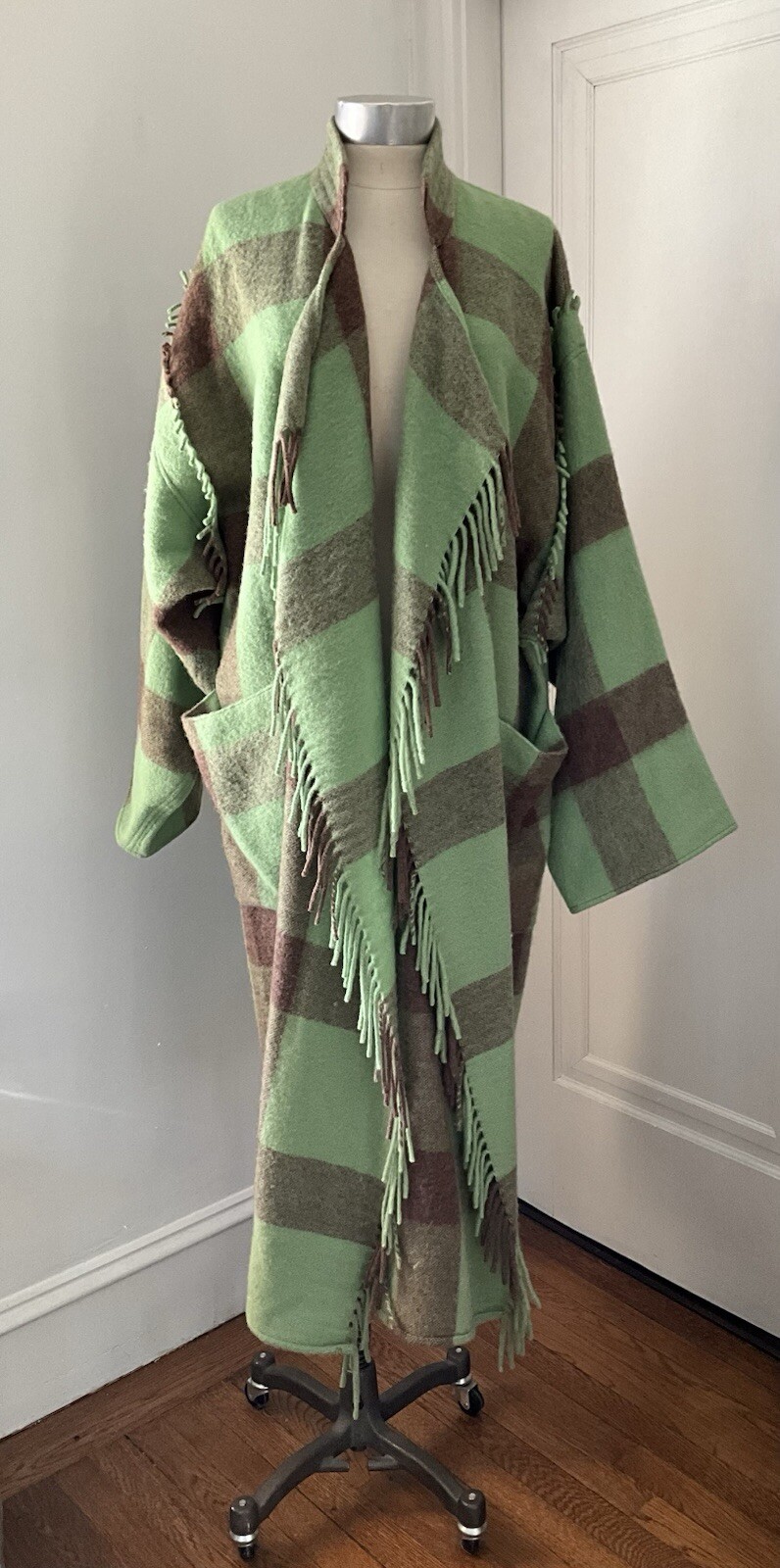 Vintage 1970&rsquo;s Jean Charles de Castelbajac Mint Wool Blanket Coat