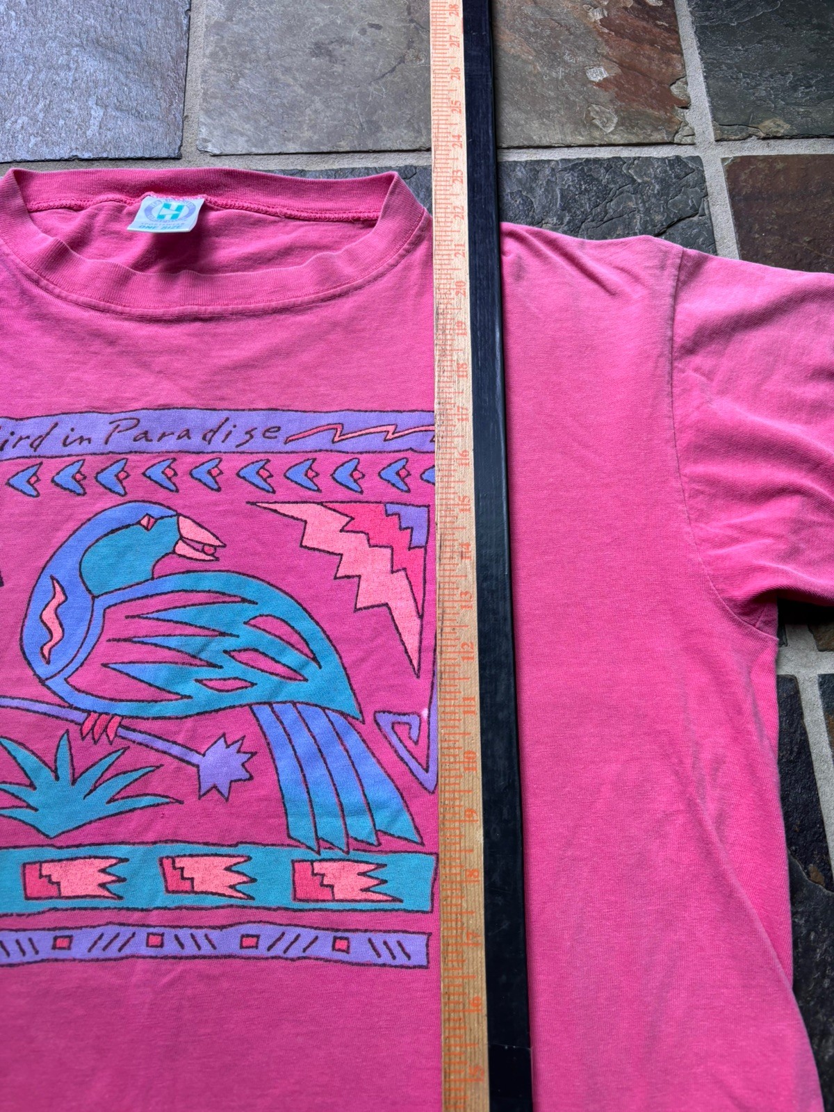 90s Vtg PINK Oversized BOXY Harbor side Graphic Tee.one Size/unisex
