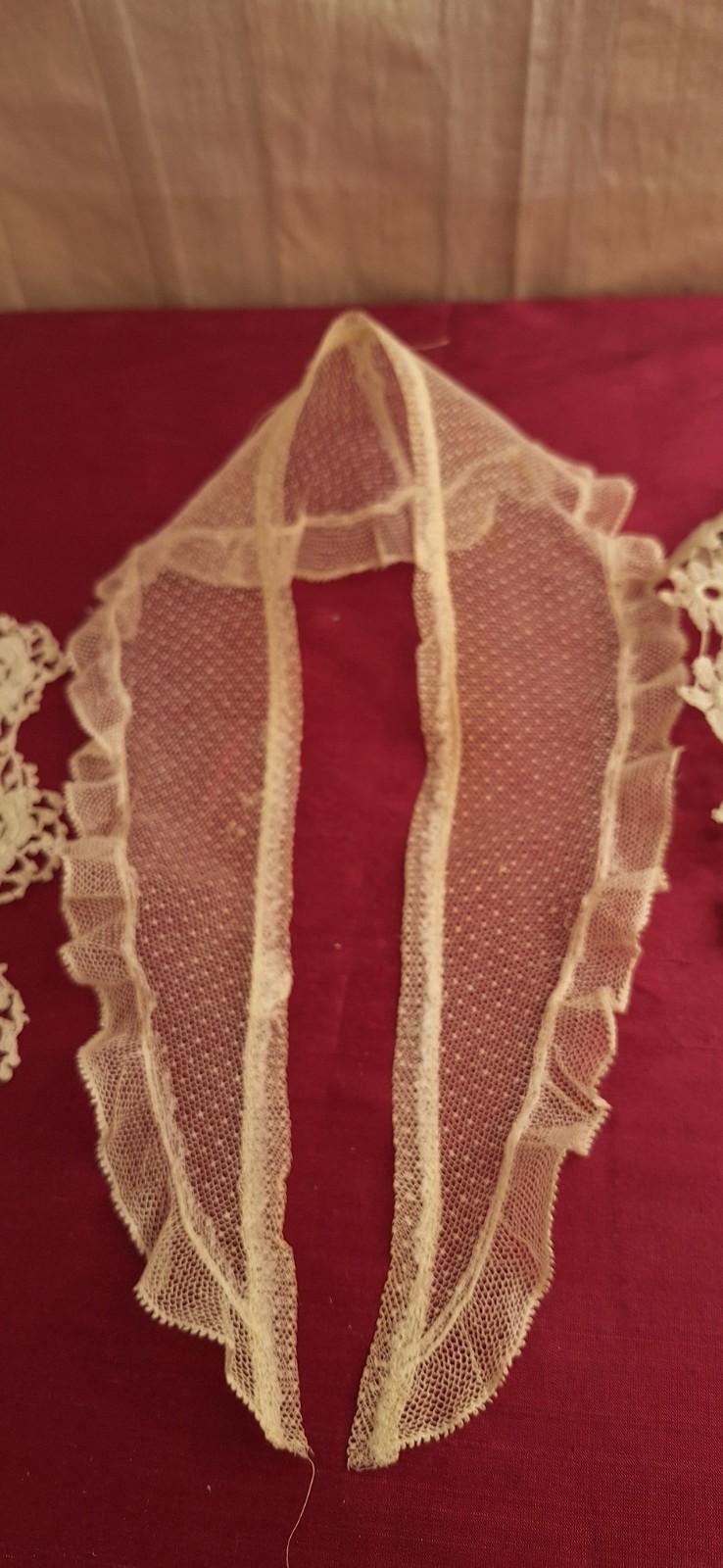 Antique Edwardian Victorian 4 White Cotton Handmade Collars Beautiful