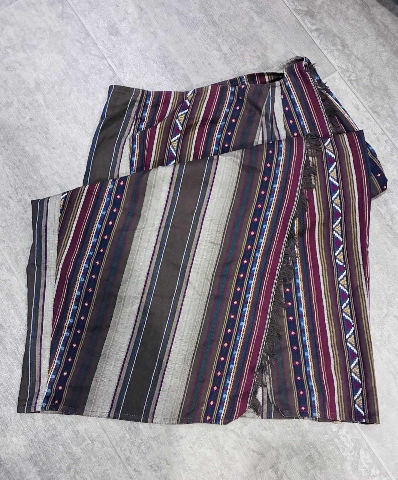 Neutral brown Western Wrap Maxi Skirt small waist 27.5” Boho Festival granola