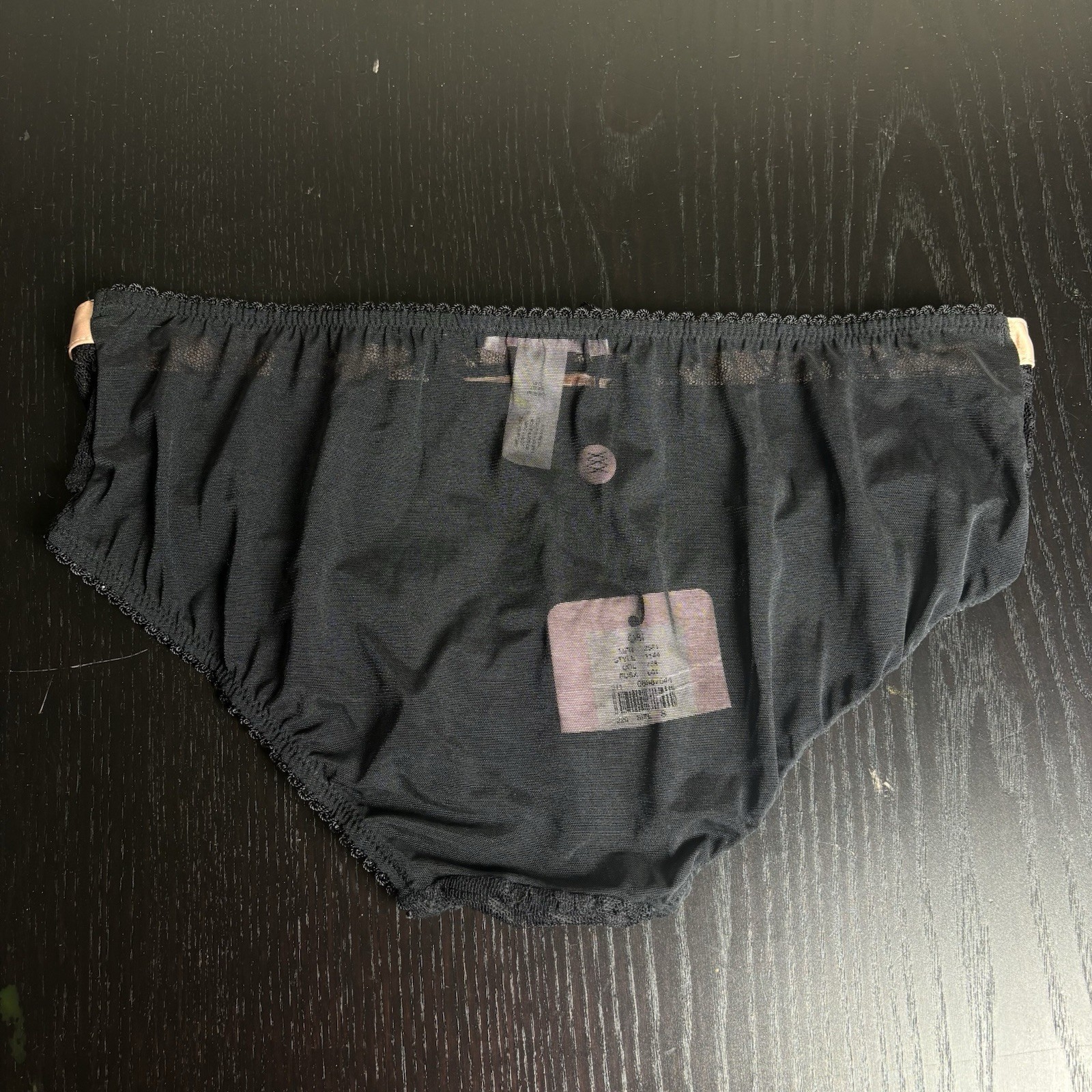 Vintage Y2K Pleasure State for Victorias Secret S Black Lace/Mesh Hipster Panty