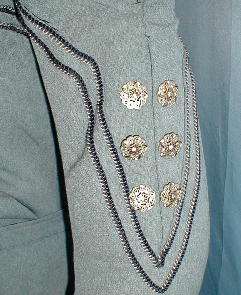 Antique Dress Seafoam Green Wool 1890&rsquo;s Victorian Braided Trims