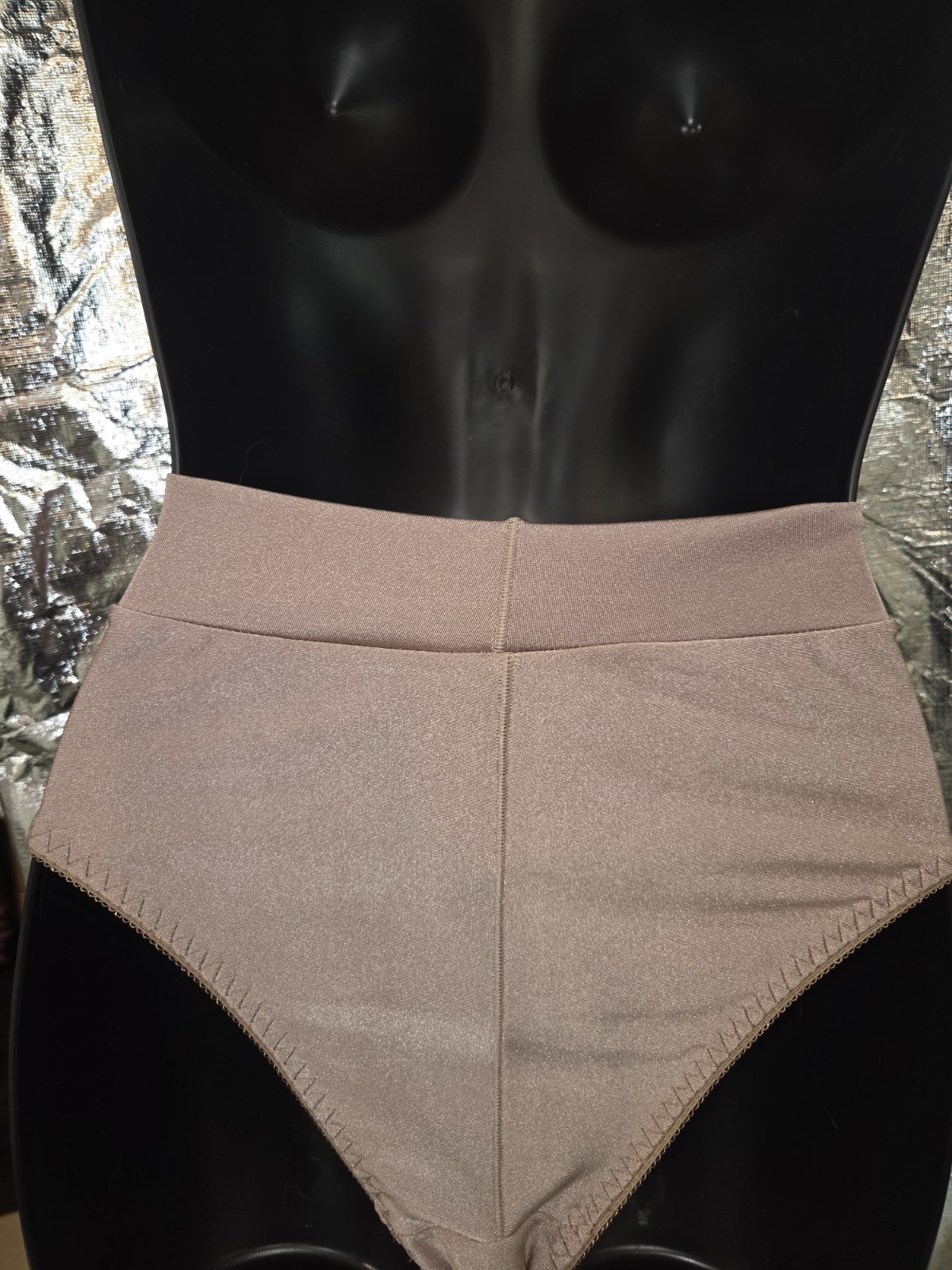 NWT Vintage Beige Ana Paula Lingerie Hicut Panty Medium Large See Pics