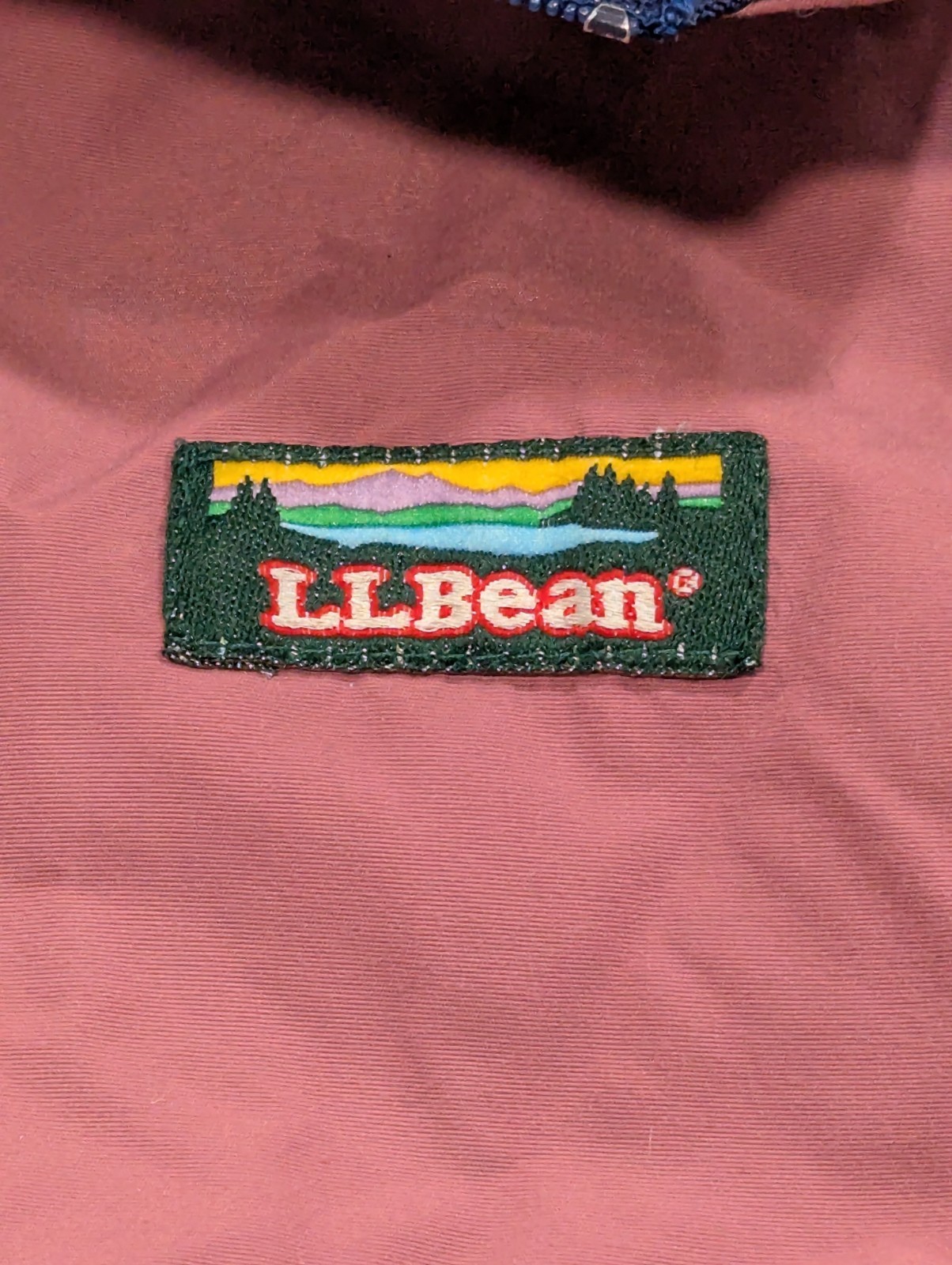 L.L. Bean Nylon Fleece Lined Bomber Jacket Mauve Pink Women&rsquo;s M/L Vintage 80&rsquo;s