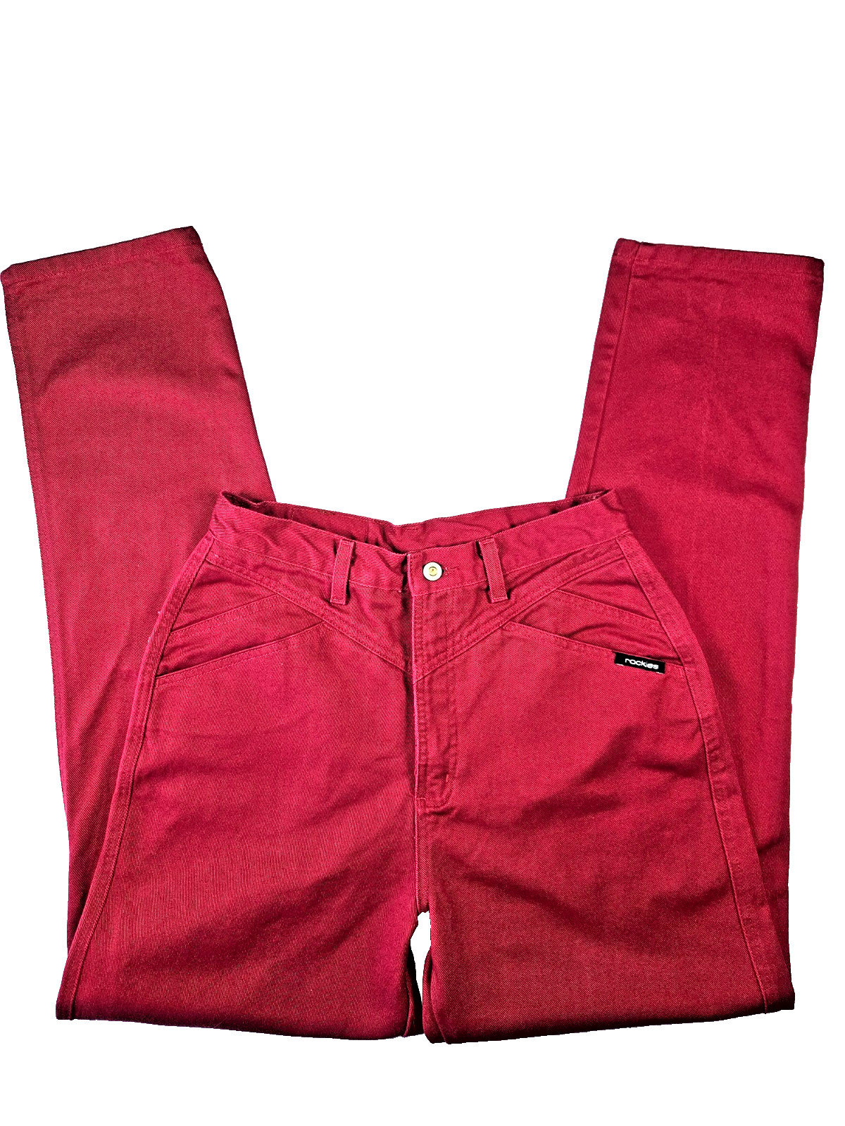 Vintage Bareback Rocky Mountain Jeans 13/14 Long Crimson Red High Waist Western