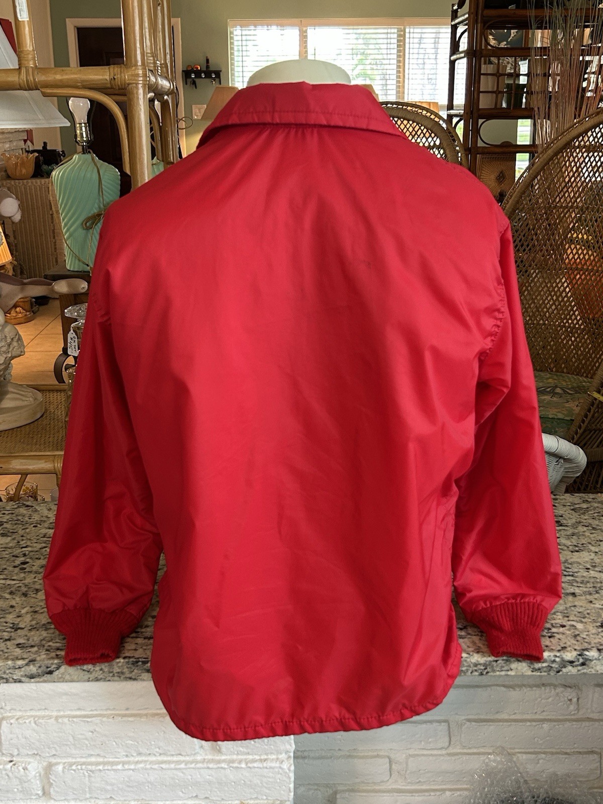 Vintage 80s Pinehurst Golf Course Resort NC West Wind Windbreaker Ladies M Red