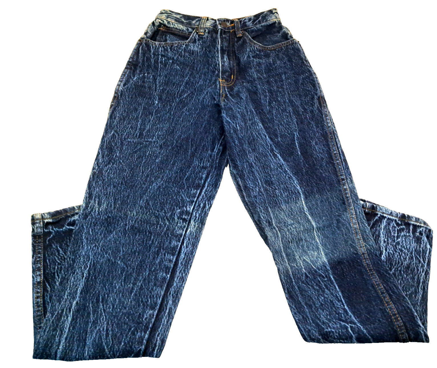 Vintage 80s Acid Wash Jeans Women&rsquo;s 2 Stefano High Rise Tapered Mom Jeans Cotton