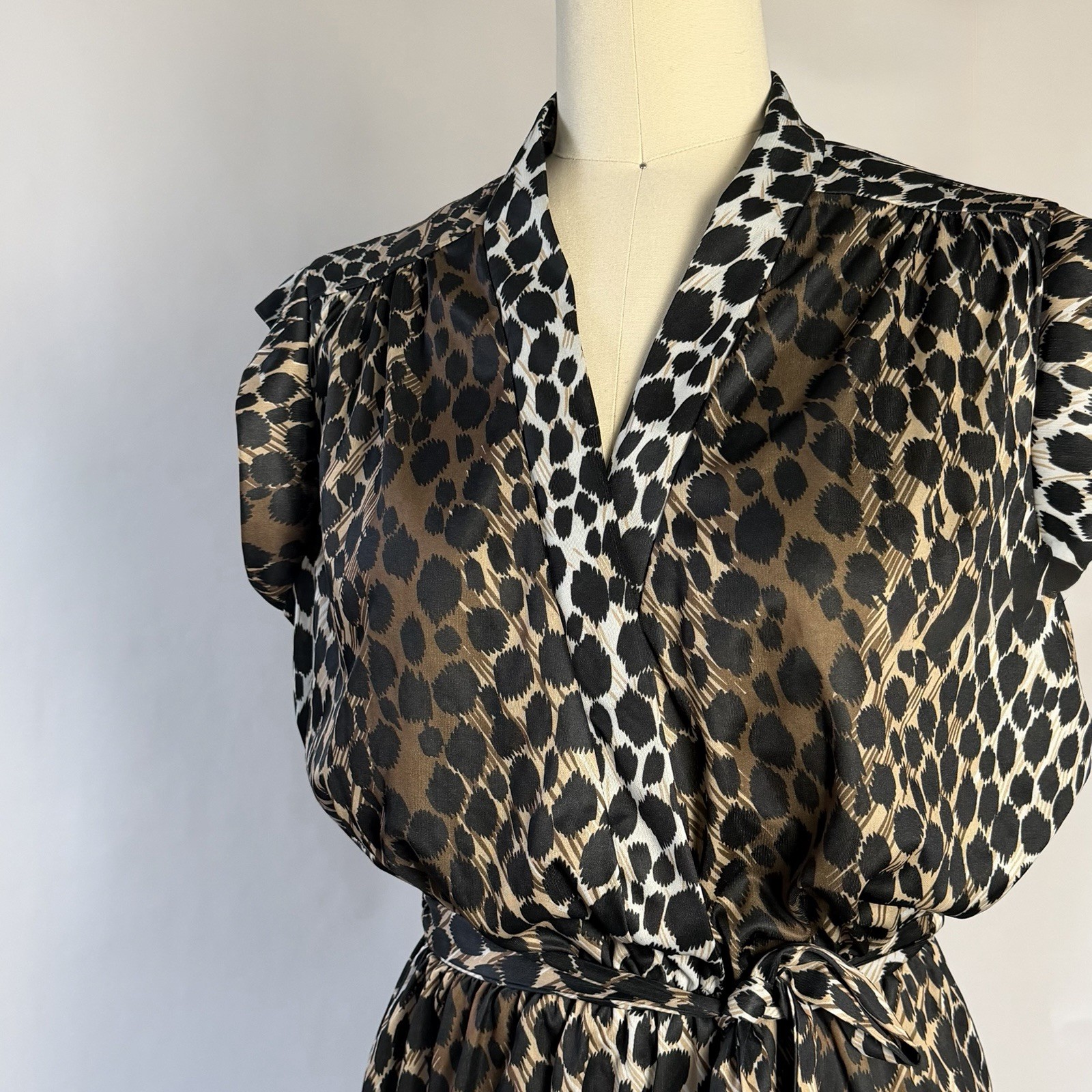 Vintage Undercover Wear Leopard 🐆 Print Jumpsuit with Self Belt M/L